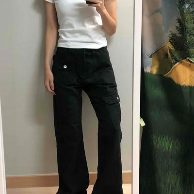 Cargo Pocket Daily Wide Long Pants