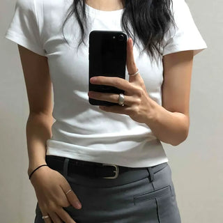 Soft Touch Slim Fit Round Neck Short Sleeve T-shirt