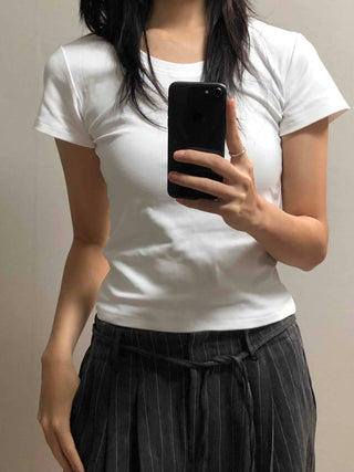 Soft Touch Slim Fit Round Neck Short Sleeve T-shirt
