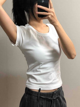 Soft Touch Slim Fit Round Neck Short Sleeve T-shirt