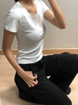 Soft Touch Slim Fit Round Neck Short Sleeve T-shirt