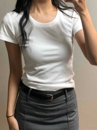 Soft Touch Slim Fit Round Neck Short Sleeve T-shirt