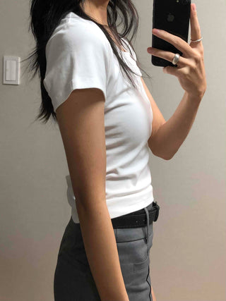 Soft Touch Slim Fit Round Neck Short Sleeve T-shirt