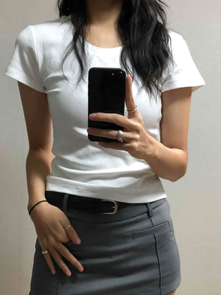 Soft Touch Slim Fit Round Neck Short Sleeve T-shirt