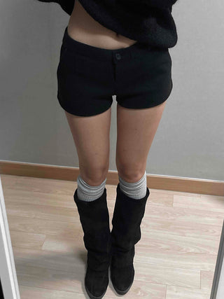 Minimal Low-Rise Slim Mini Shorts
