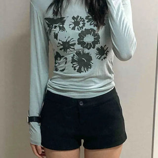 Minimal Low-Rise Slim Mini Shorts