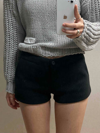 Minimal Low-Rise Slim Mini Shorts