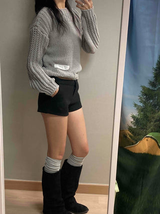 Minimal Low-Rise Slim Mini Shorts