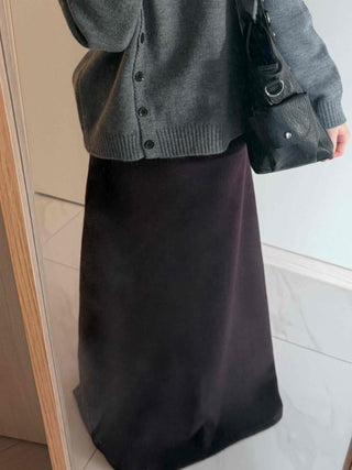 Minimal Sweat Fleece Maxi Skirt