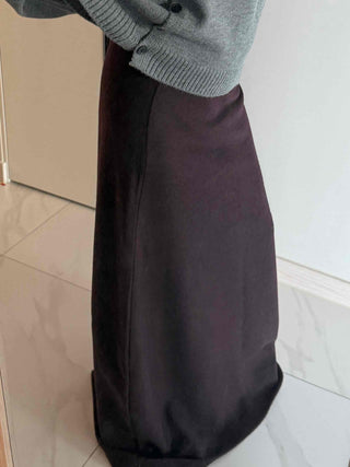 Minimal Sweat Fleece Maxi Skirt