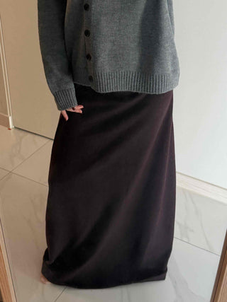 Minimal Sweat Fleece Maxi Skirt