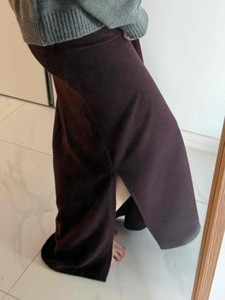 Minimal Sweat Fleece Maxi Skirt