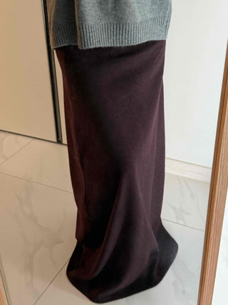 Minimal Sweat Fleece Maxi Skirt