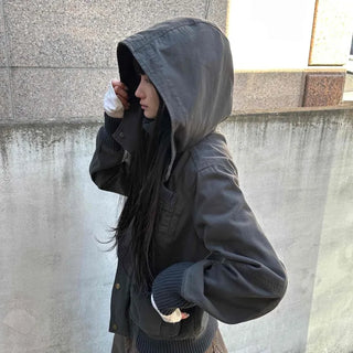 Gold Button Reversible Knit Color Block MA-1 Bomber Jumper
