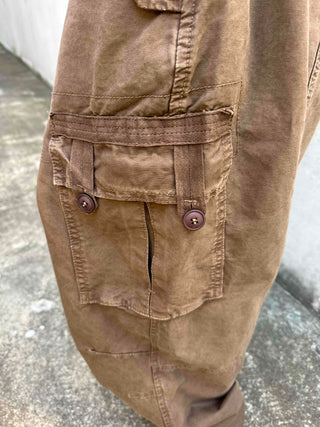 Street Oversized Multi-Flap Drop Crotch Cargo Pants