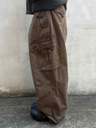 Street Oversized Multi-Flap Drop Crotch Cargo Pants
