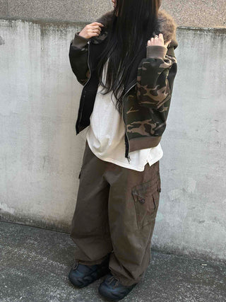 Street Oversized Multi-Flap Drop Crotch Cargo Pants