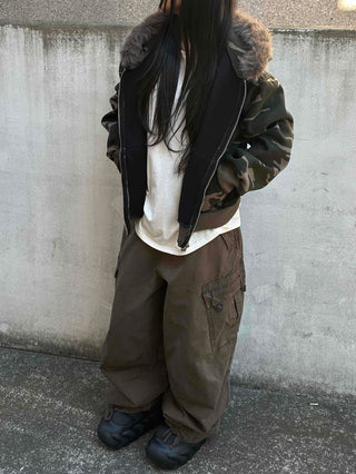 Street Oversized Multi-Flap Drop Crotch Cargo Pants