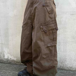 Street Oversized Multi-Flap Drop Crotch Cargo Pants