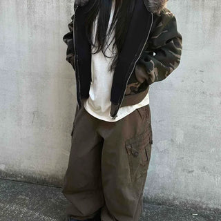 Street Oversized Multi-Flap Drop Crotch Cargo Pants