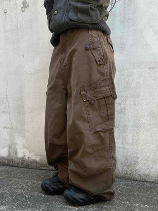 Street Oversized Multi-Flap Drop Crotch Cargo Pants