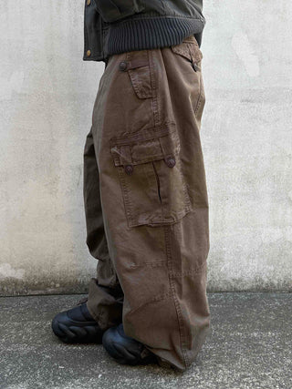Street Oversized Multi-Flap Drop Crotch Cargo Pants