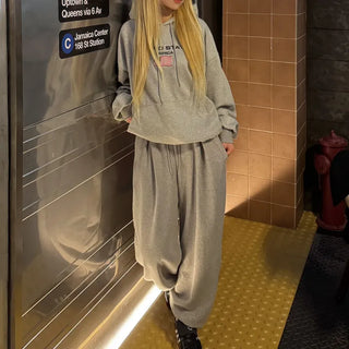 Mona Pintuck Wide Jogger Pants
