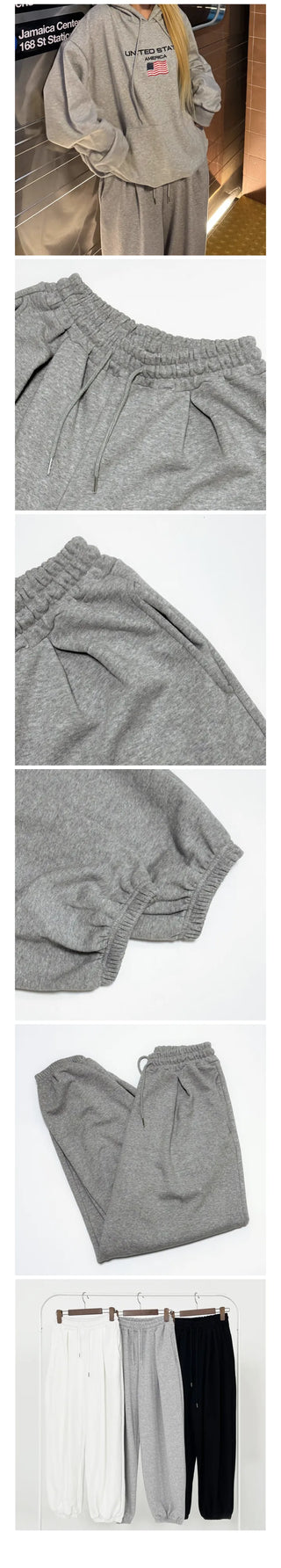 Mona Pintuck Wide Jogger Pants