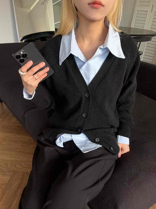 Asymmetrical Twist Shirred Wide Collar Shirt