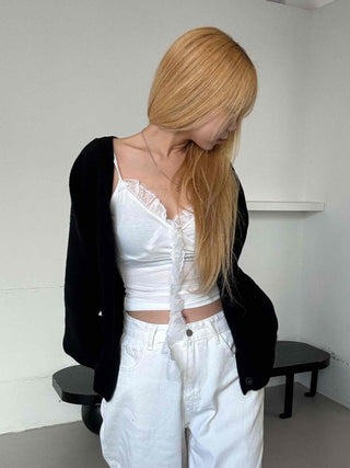 Chiffon Mesh Strap Banding Shirred Crop Sleeveless
