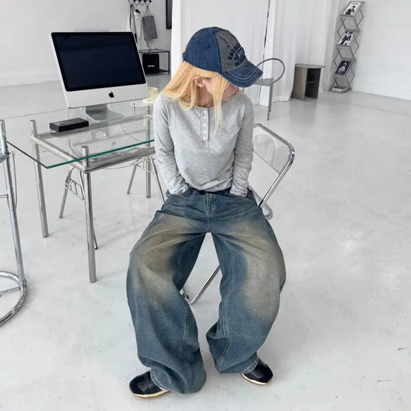 Ross Balloon Wide Cut Denim Pants