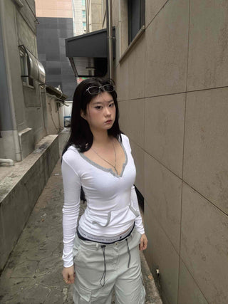 Loose-fit techwear string flap cargo pants