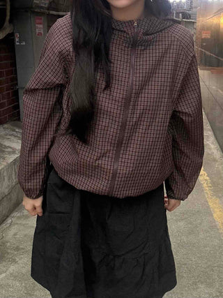 Windy Stand Neck Layered Half-Zip Anorak Windbreaker