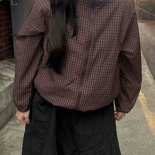Windy Stand Neck Layered Half-Zip Anorak Windbreaker