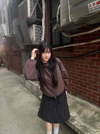 Windy Stand Neck Layered Half-Zip Anorak Windbreaker