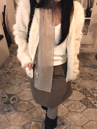 Heathered Pastel Boxy Fit Button Knit Cardigan