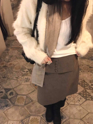 Heathered Pastel Boxy Fit Button Knit Cardigan