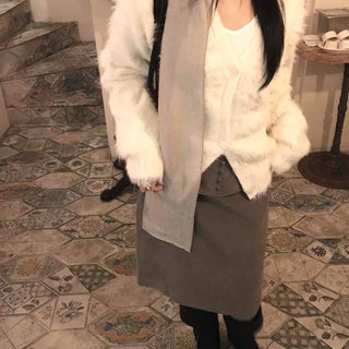 Heathered Pastel Boxy Fit Button Knit Cardigan