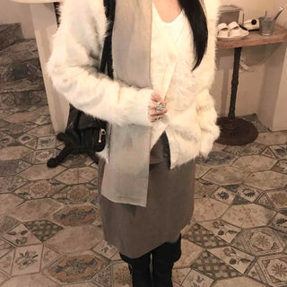 Heathered Pastel Boxy Fit Button Knit Cardigan