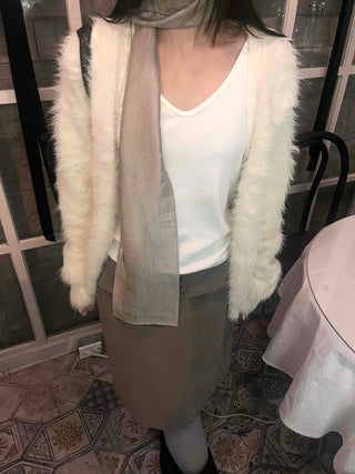 Heathered Pastel Boxy Fit Button Knit Cardigan