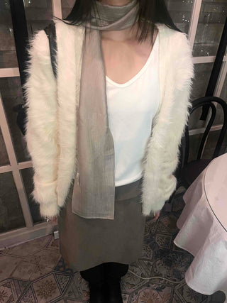 Heathered Pastel Boxy Fit Button Knit Cardigan