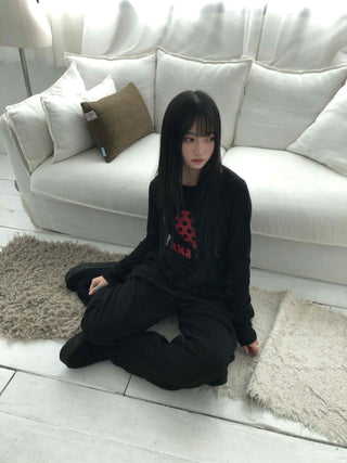Vintage Retro Lettering Oversized Loose Fit Long Sleeve Tee