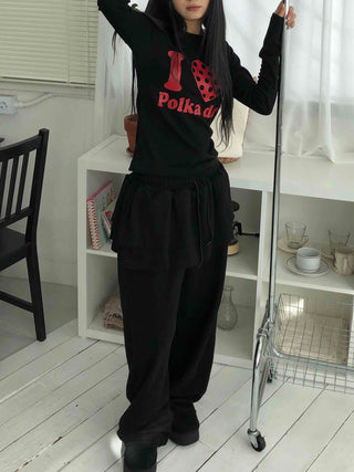 Vintage Retro Lettering Oversized Loose Fit Long Sleeve Tee