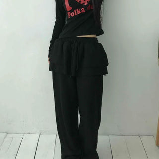 Vintage Retro Lettering Oversized Loose Fit Long Sleeve Tee