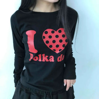 Vintage Retro Lettering Oversized Loose Fit Long Sleeve Tee