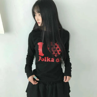Vintage Retro Lettering Oversized Loose Fit Long Sleeve Tee