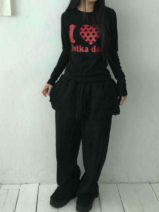 Vintage Retro Lettering Oversized Loose Fit Long Sleeve Tee