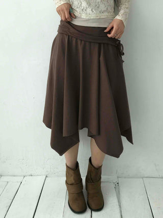All-Day Loose Fit Semi-Flare Midi Skirt