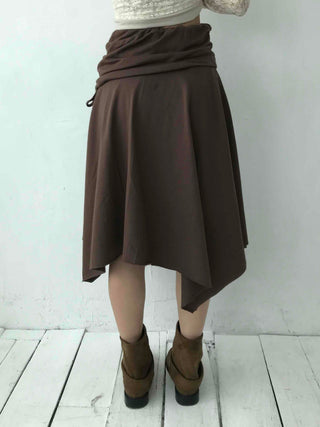 All-Day Loose Fit Semi-Flare Midi Skirt