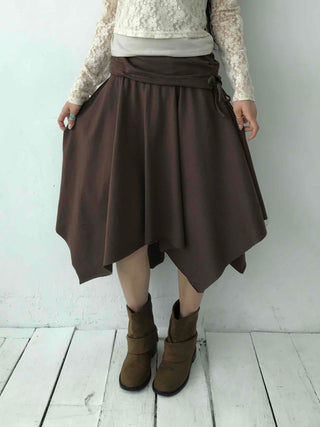 All-Day Loose Fit Semi-Flare Midi Skirt